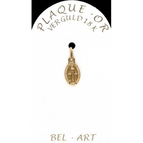 Médaille plaqué-or - Miraculeuse - 9 mm