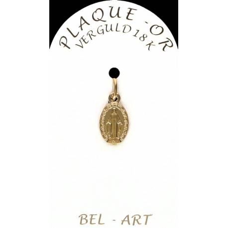 Médaille plaqué-or - Miraculeuse - 11 mm