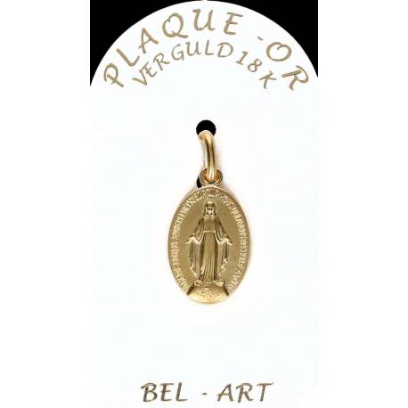 Médaille plaqué-or - Miraculeuse - 17 mm