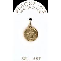 Medaille plaqué-goud - Scapulier - 14 mm 