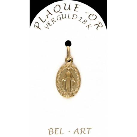 Médaille plaqué-or - Miraculeuse - 15 mm