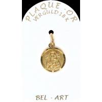 Médaille plaqué-or - Perp. Secours - 14 mm