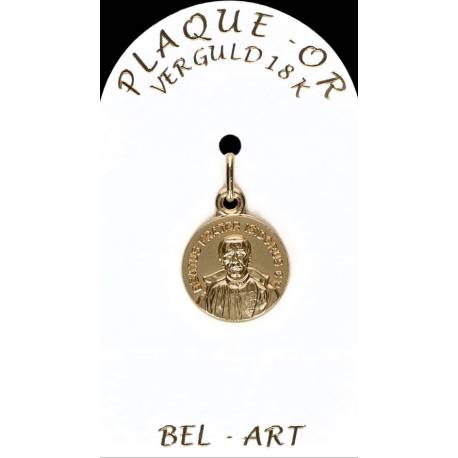 Médaille plaqué-or - Frère Isidore - 14 mm