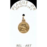 Médaille plaqué-or - Ange - 14 mm