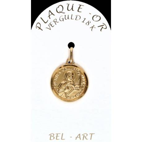 Médaille plaqué-or - Ste Rita - 16 mm