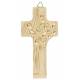Croix avec arbre de vie de 11 cm Tons bois avec finition dorée