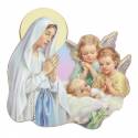 Plaque Magnétique - Vierge + 2 Anges + Enfant