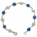 Bracelet Enfant Bleu / Argente 12 Med
