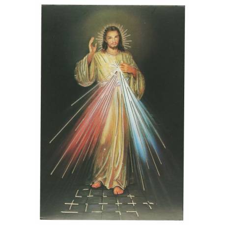 Postkaart 15 x 10 cm Barmhartige Christus "goud" 