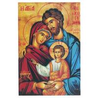 Postkaart 15 x 10 cm Heilige Familie "goud" 