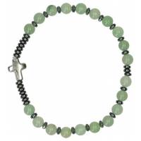 Bracelet sur élastique Jade et hématite