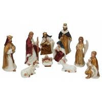 Kerstgroep PORSELEIN - 10 Figuren 12 cm 