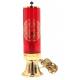 Electrische Godslamp - H 20 cm / Rood glas (om te zetten) 