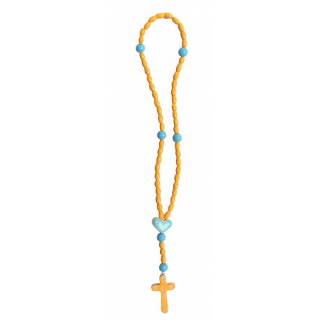 Blue Heart Rosary ongeveer 28 cm 