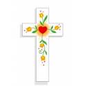 Magnet Croix Amour Coeur 5.5x10cm