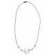 Collier Colombe Rose Environ 20cm