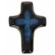 Kruisje Keramiek 11 X 8.5 Cm Donkerblauw 