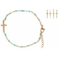 Bracelet en acier avec croix assortiment de couleurs