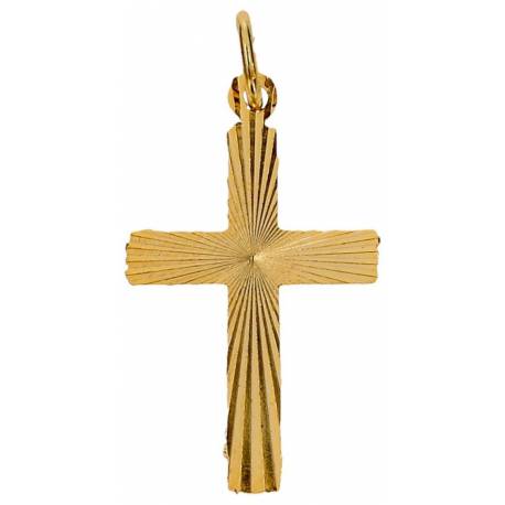 Croix diamantée 25 mm Métal doré