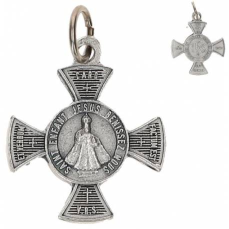 Croix de Sauvegarde E.J. Prague - 20 X 20 mm - Mét. Agté