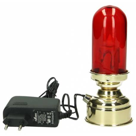 Lamp/H Sacrament-H 16 cm Rood Glas Messing verguld / 220 V 