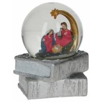 Sneeuwbol met heilige familie - hoogte 9.5 cm 