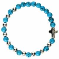 Armband op elastiek Turkoois 
