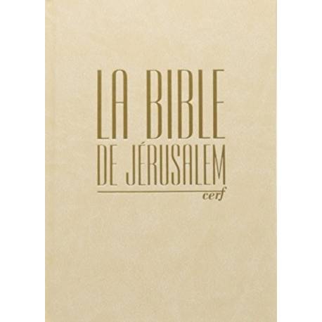 Bible de Jérusalem - Couverture souple beige pages dorées 