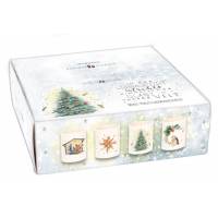 Display 16 KerstTheelichthouder Porselein 