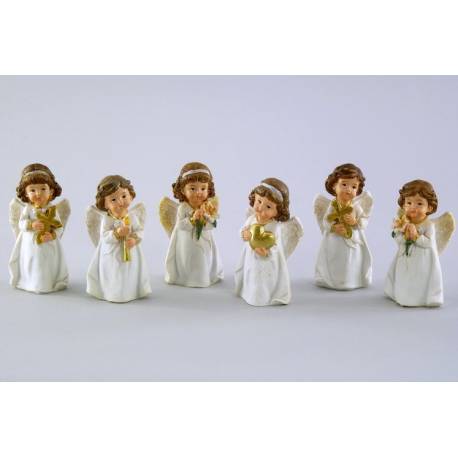 Ange crème/doré 8 cm