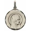 Medaille O.L.V. - 16 mm - Metaal Verzilverd 