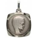 Medaille O.L.V. - 15 X 15 mm - Metaal Verzilverd 