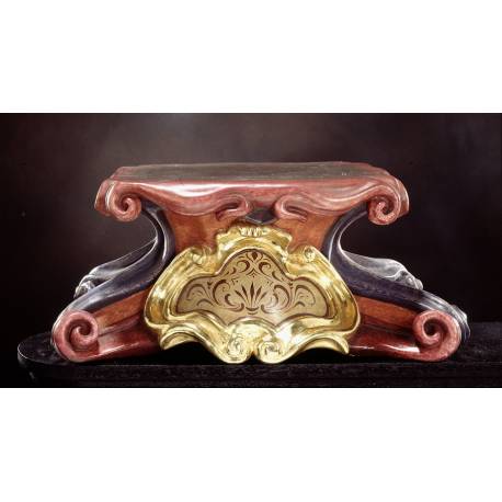 Bois Sculpté Socle Sur Pied pour statue de 20 cm Couleur