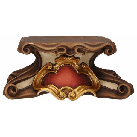 Console à poser en bois polychomré pour statue de 30 cm