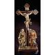 Calvaire En Bois Sculpte 30 Cm Couleur Feuilles D'or 