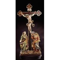 Calvaire En Bois Sculpte 30 Cm Couleur Feuilles D'or