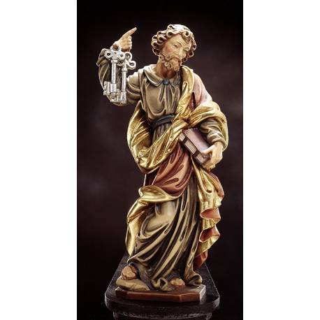 Houtsnijwerk H Petrus 30 Cm Gekleurd 