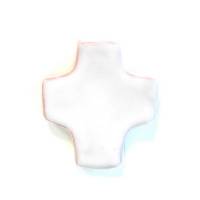 Croix Céramique - 9 X 8 cm - Blanc