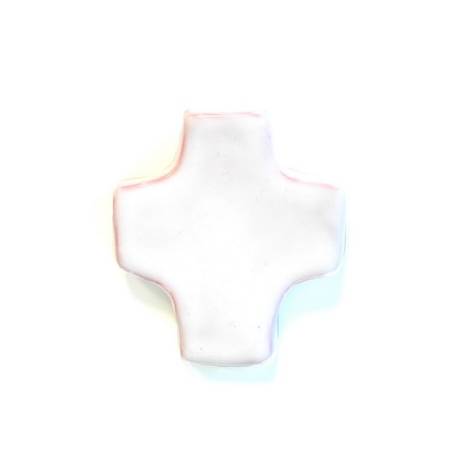 Croix Céramique - 9 X 8 cm - Blanc
