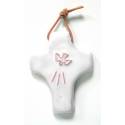 Croix Céramique - 9 X 7 cm - Blanc