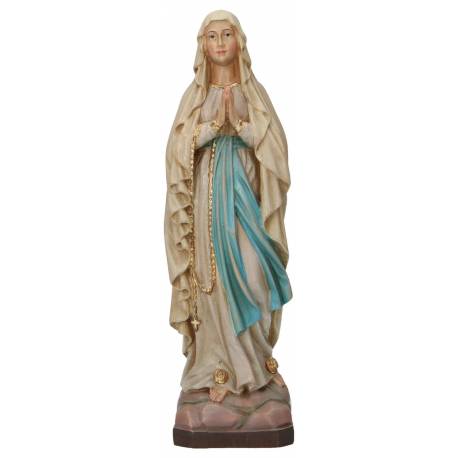 Beeld 25 Cm Lourdes Gekleurd / Houtsnijwerk 