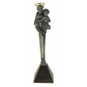 Mini-Statue + Aimant - St Antoine / Base Bois