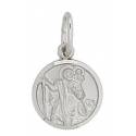 Médaille St Christophe - 10 mm - Métal Rhodié