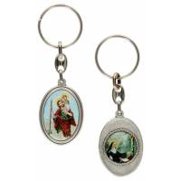 Porte-Clefs St Christophe / Ste Rita 90 X 25 mm