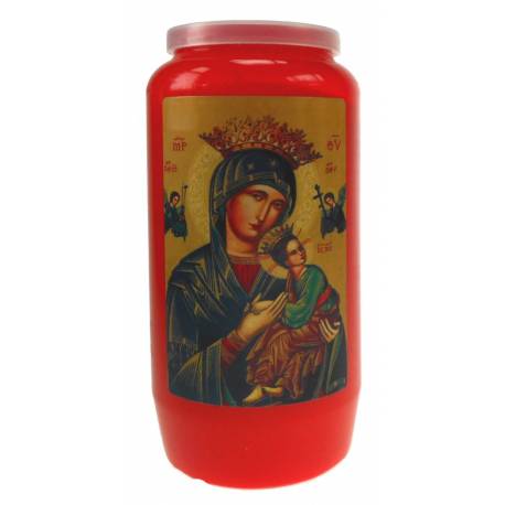 Kaars 6 Dagen / rood / Altijddurende Bijstand 