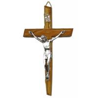 Croix Murale - 13 cm - Bois d'olivier