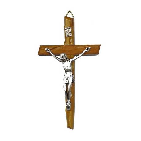 Croix Murale - 13 cm - Bois d'olivier
