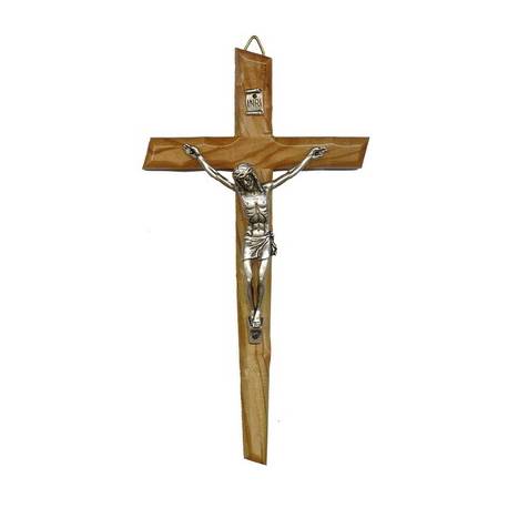 Croix Murale - 17 cm - Bois d'olivier