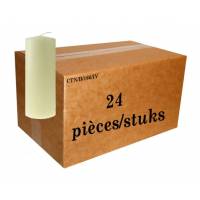 Carton de 24 bougies 180 X 60 Ivoire