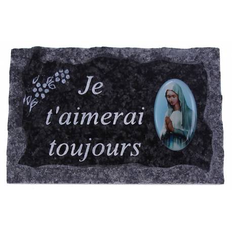 Plaque Cimetiére 9x14 cm - Je t'aimerai toujours